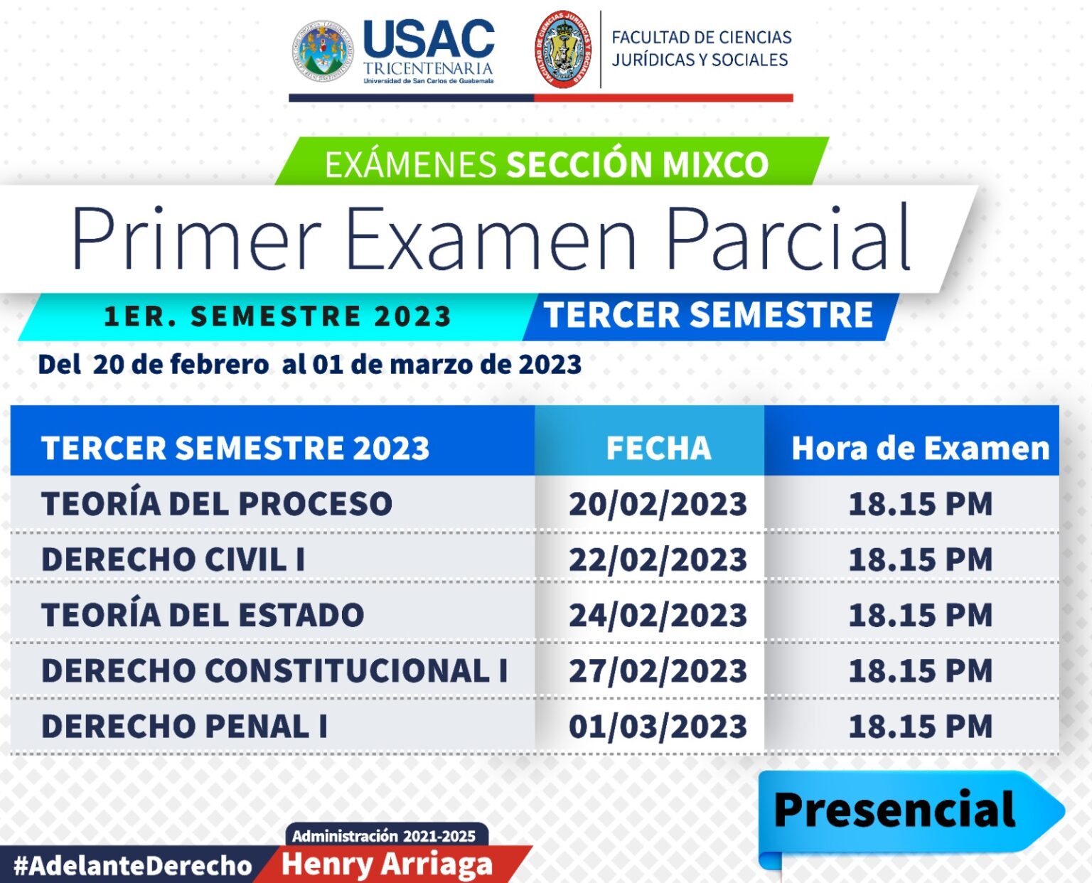 Secci N Mixco Primer Parcial Del Primer Semestre Facultad De